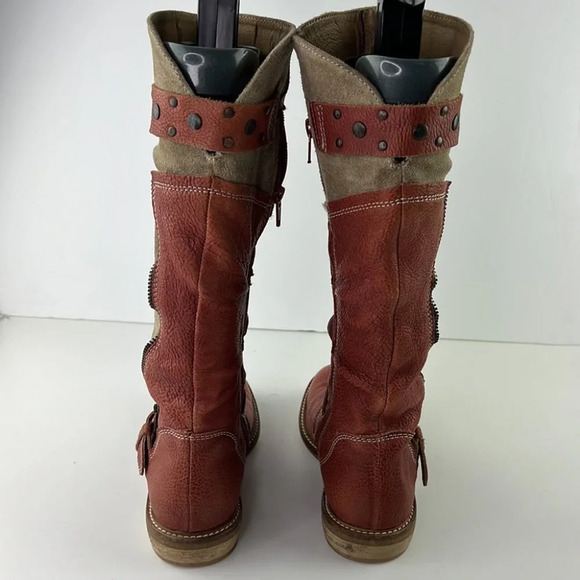 DKODE TwoTone Leather  Tall Boots - Picture 5 of 14